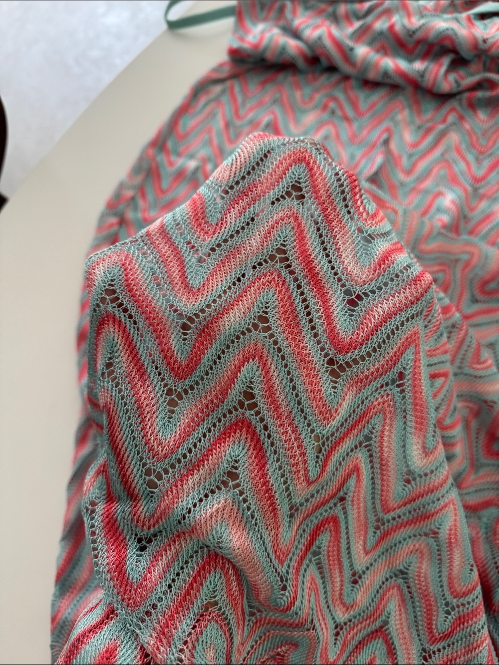 Missoni Zigzag Knit Maxi Dress - Aqua & Coral - Picture 10 of 10
